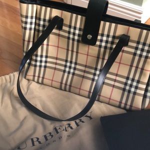 Authentic vintage Burberry diaper bag